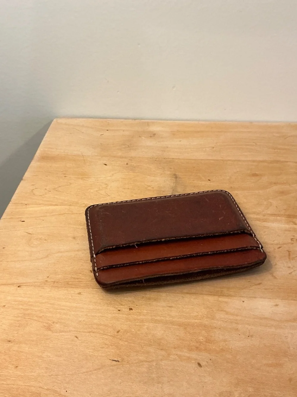 Woolly PDX. OR USA Handmade Leather Card Wallet